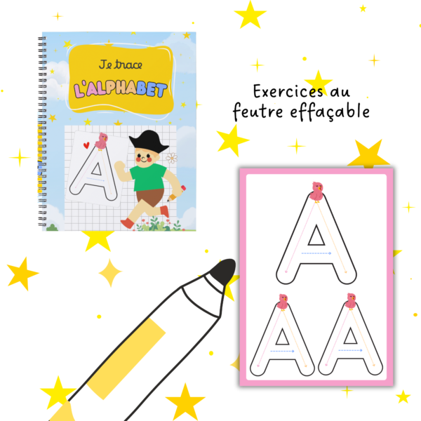 j'apprends à tracer les lettres et les chiffres de 0 à 10