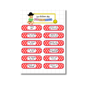 pack stickers pansements enfants langue française, émotions positives “bobos du cœur” (60 stickers) (copie)