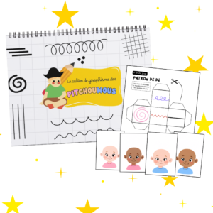 Pack Mes premiers tracés : jeu Mes cheveux à tracer et cahier de graphisme